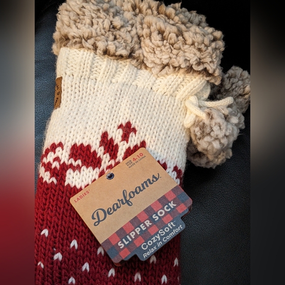 Box#8 ♨️ 5 For $30 ♨️ Dearfoam Women's Slipper Socks - Picture 2 of 9